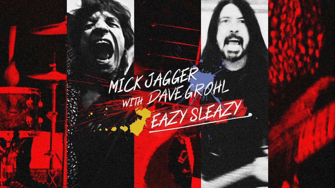 portada de eazy sleazy con mick jagger y dave grohl